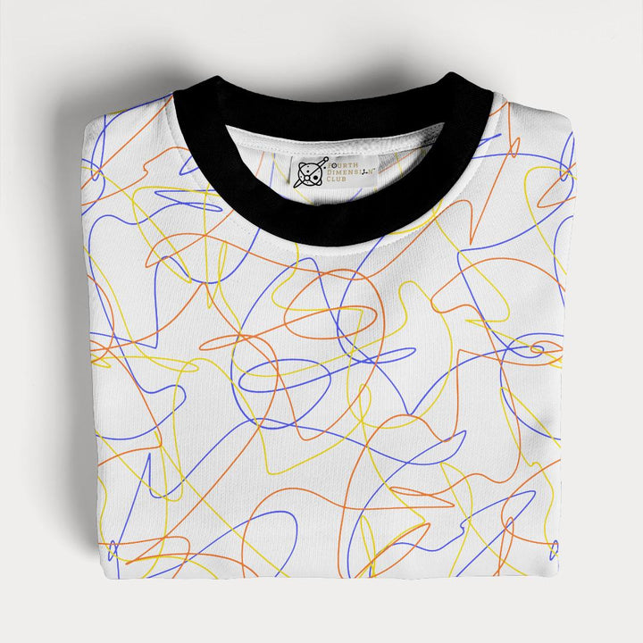 Abstract Lines Pattern Unisex Sweatshirt