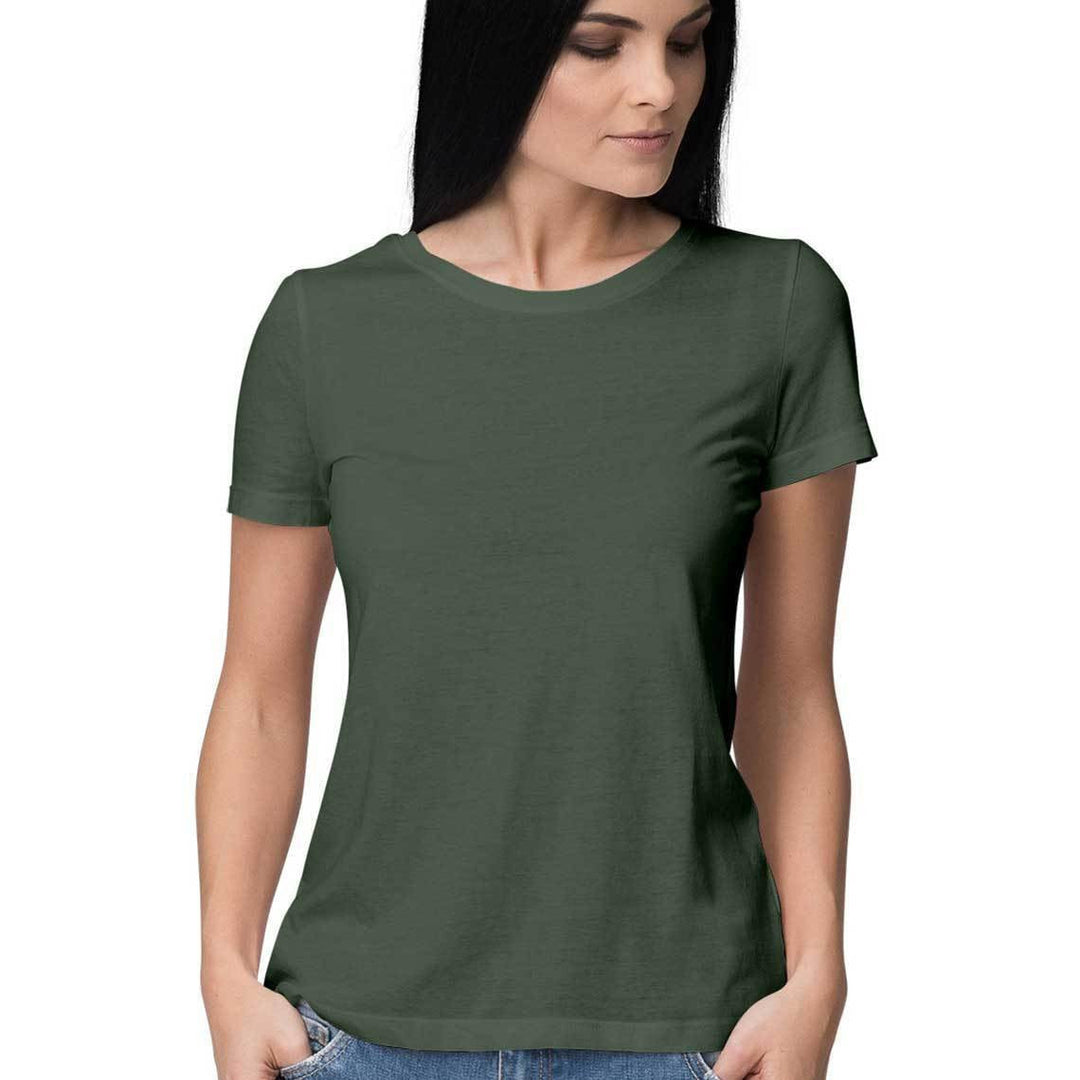 Women's Plain Half Sleeve T-Shirt