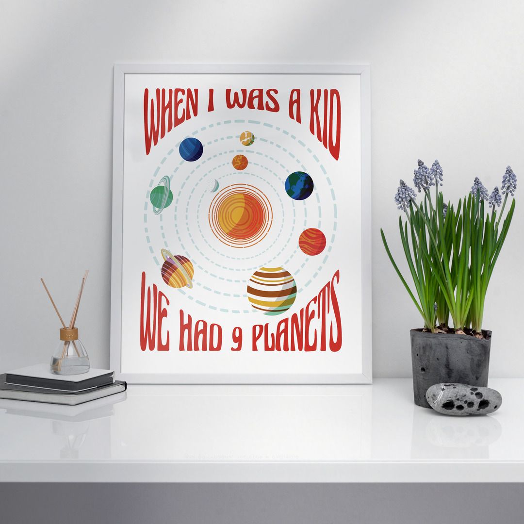 9 Planets Framed Poster