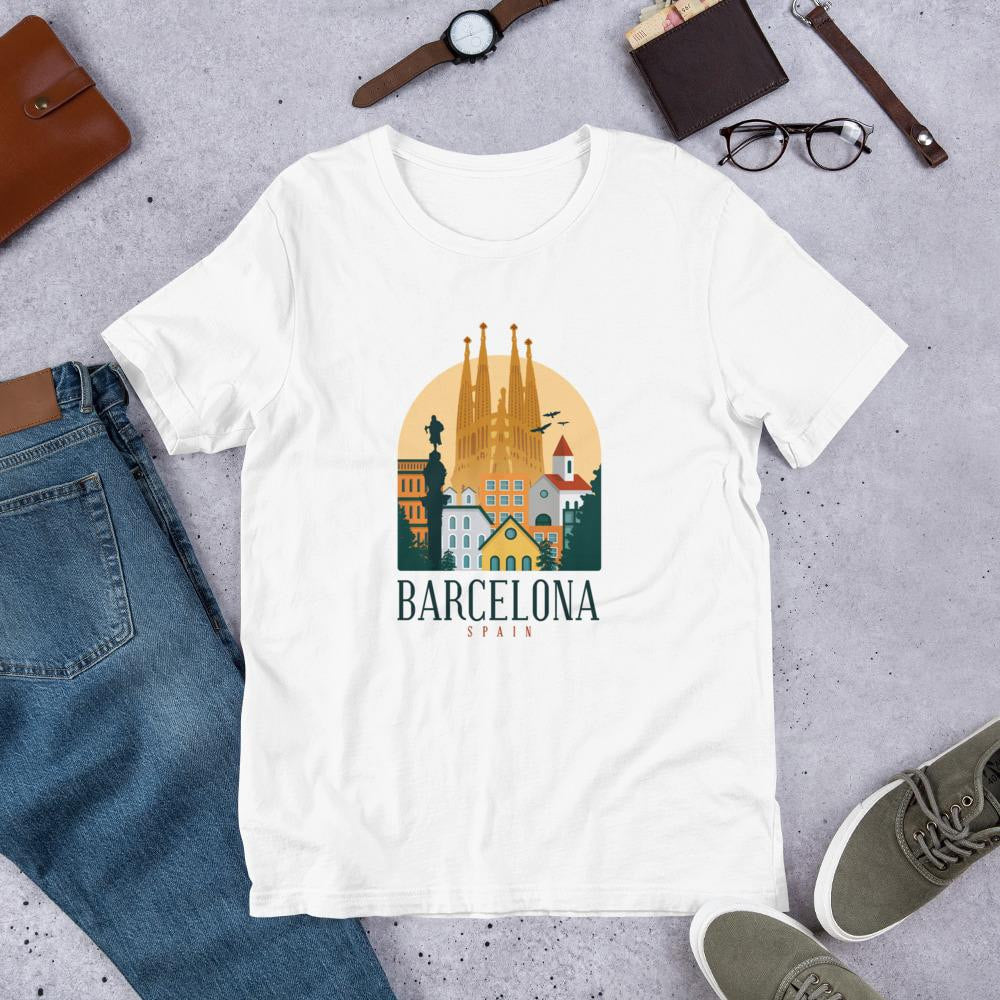 Barcelona Spain Half Sleeve T-Shirt