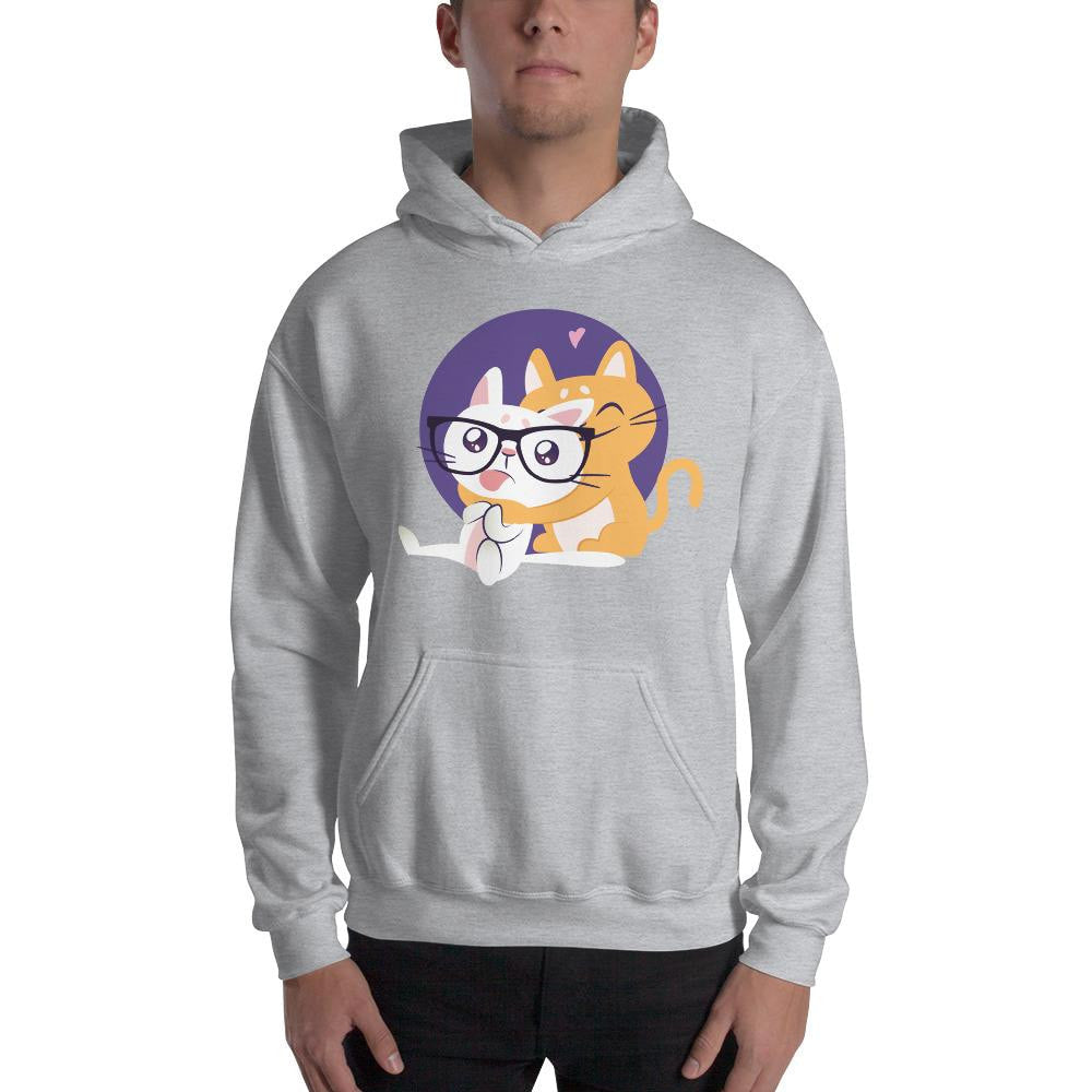 Nerd Cat Unisex Hooded Sweatshirt