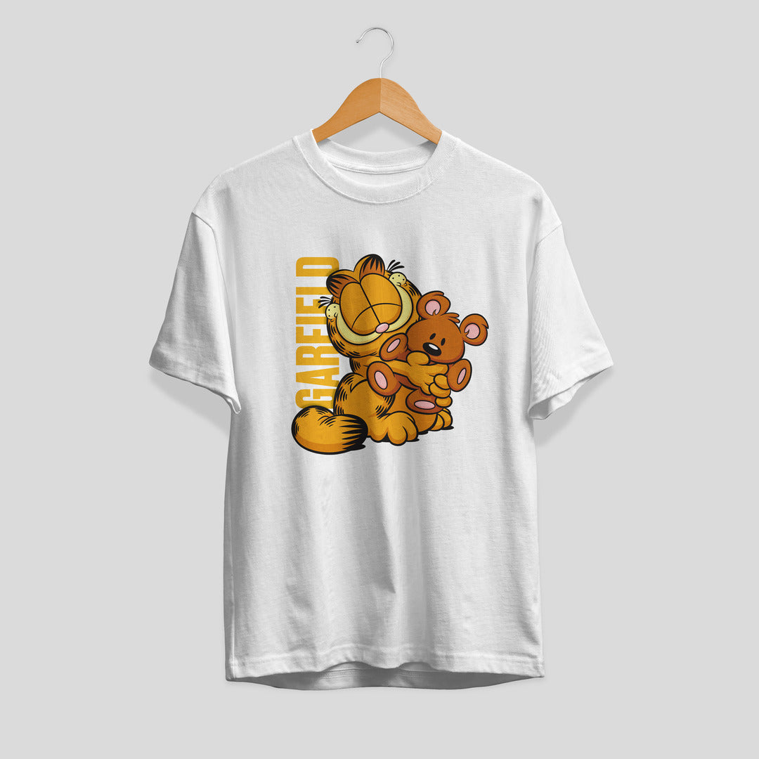 Garfield & Teddy Unisex Half Sleeve T-Shirt #Garfield