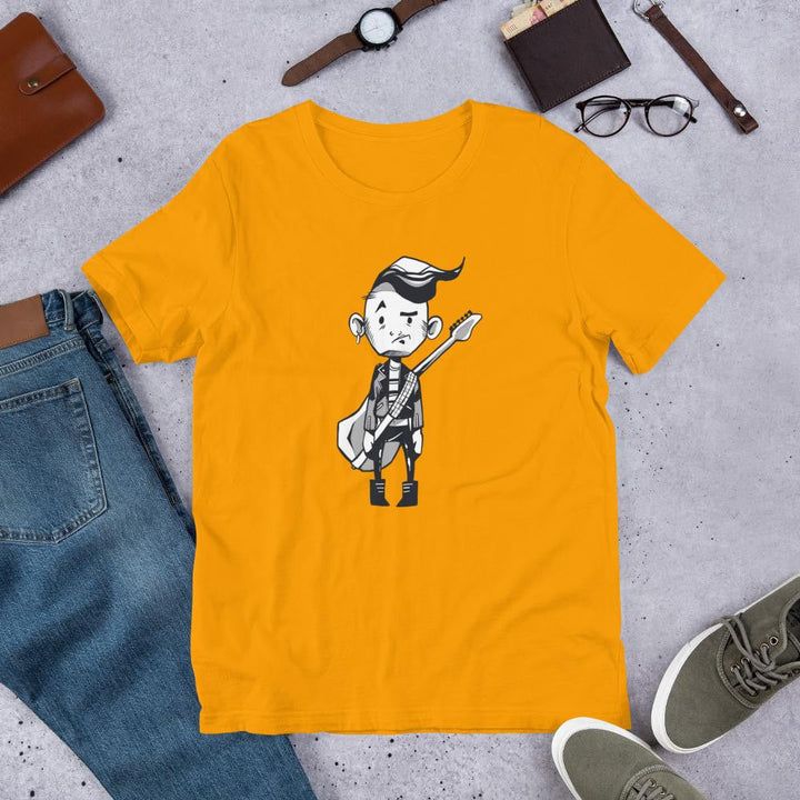 Punk Guitar Half Sleeve T-Shirt