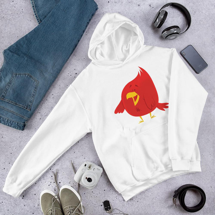 Chubby Red Bird Unisex Hooded Sweatshirt