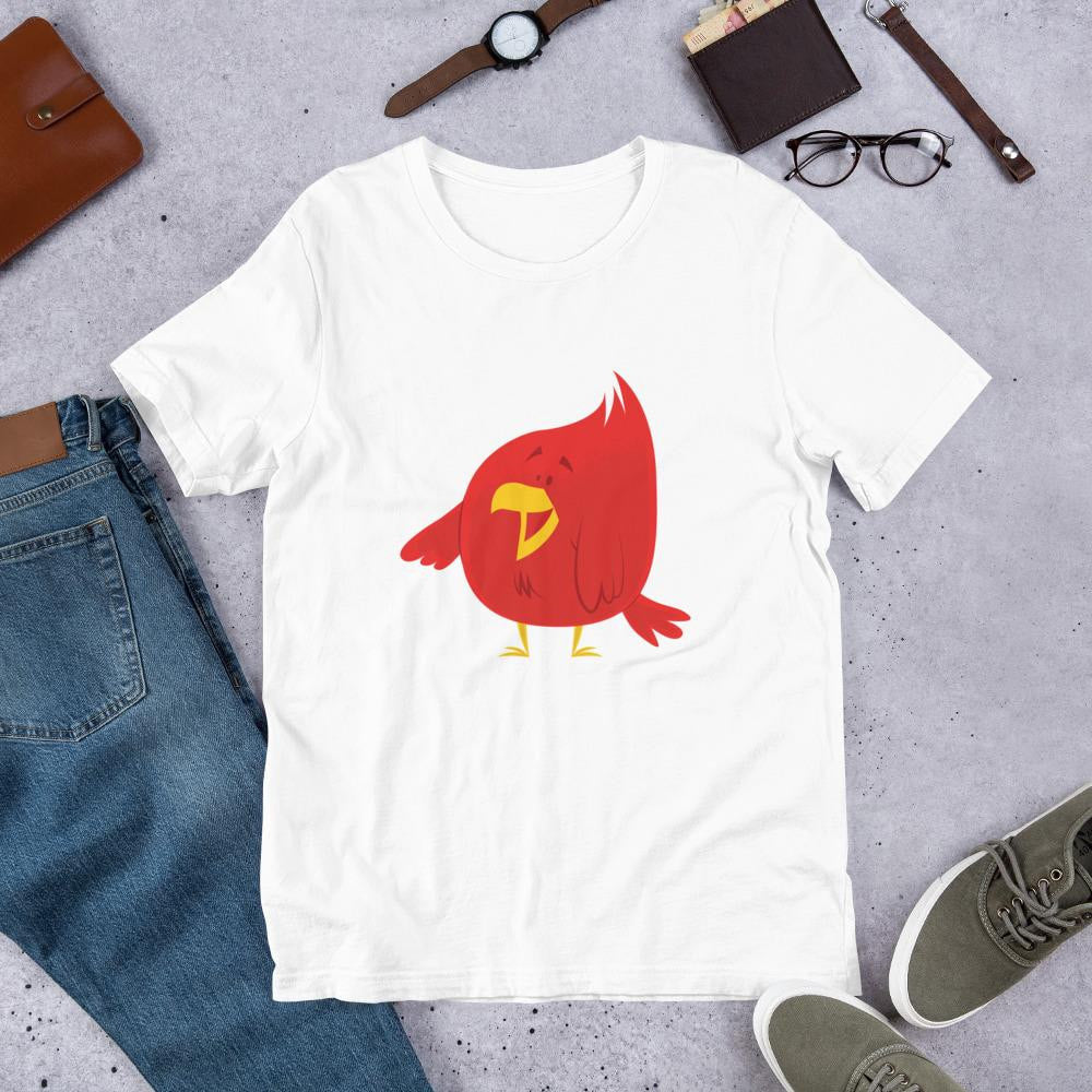 Chubby Red Bird Half Sleeve T-Shirt