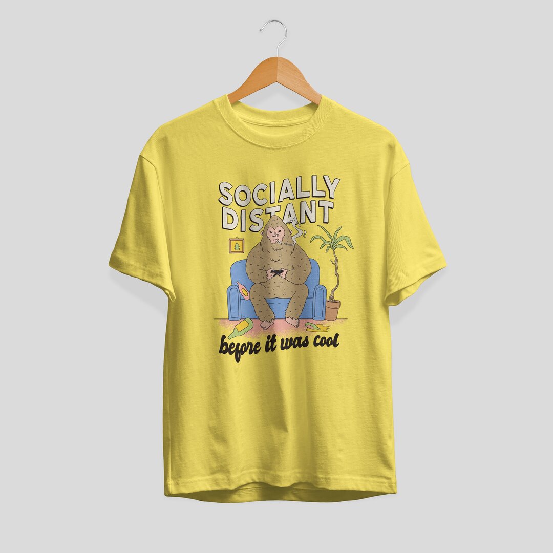 Social Distant Bigfoot Half Sleeve T-Shirt