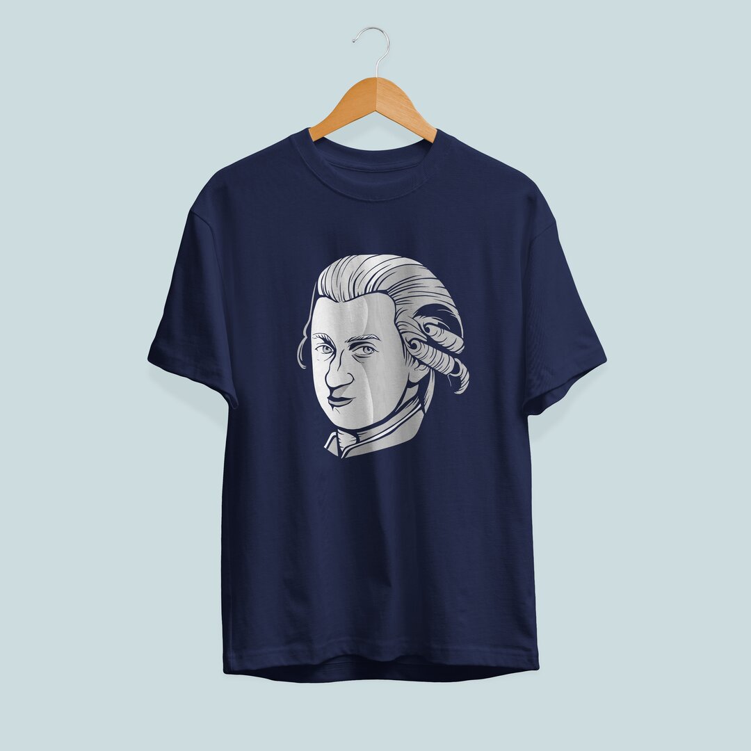 Mozart Unisex Half Sleeve T-Shirt #Plus-sizes
