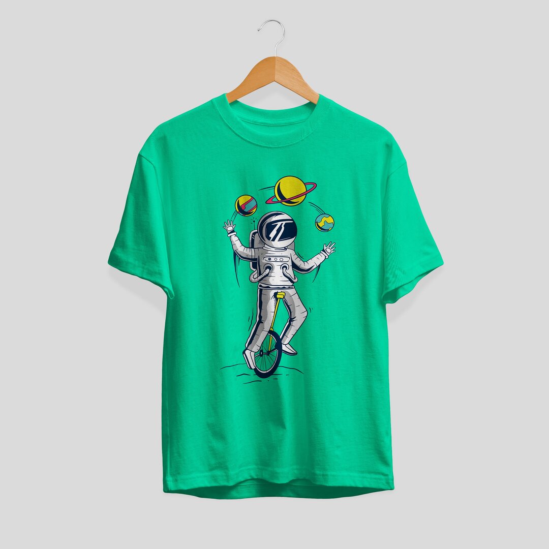 Astronaut Juggler Half Sleeve T-Shirt