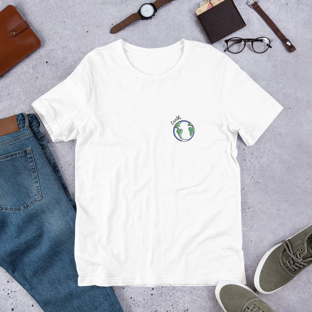Earth Half-Sleeve Unisex T-Shirt #Pocket-design