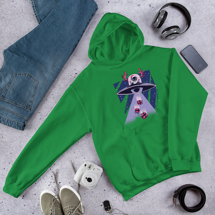 Alien Santa Unisex Hooded Sweatshirt