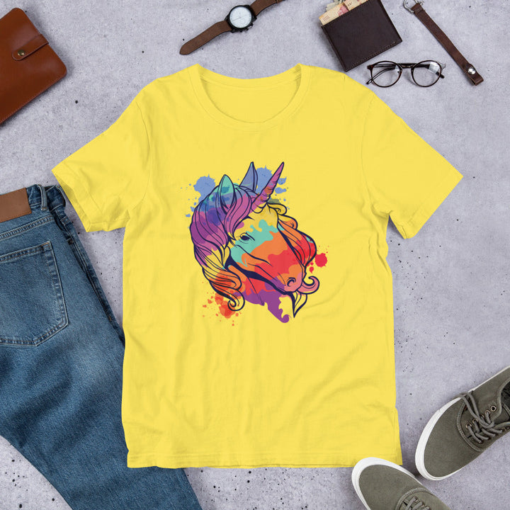 Colorful Unicorn Half-Sleeve T-Shirt